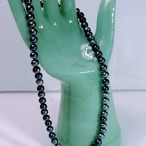 14 K  Solid Gold ￼7MM Peacock 16.5” hand knotted necklace￼, SALE